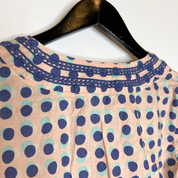 Boden Tunic Embroidered Top Polka Dot Printed - Picture 5 of 7
